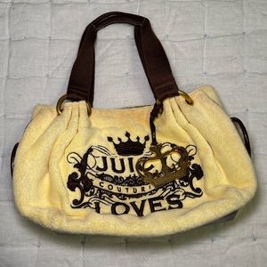 Vintage Y2K Terry Cloth Juicy Couture Shoulder Purse